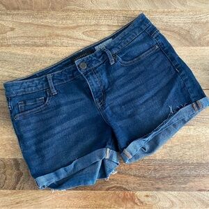 Aeropostale MIDI - Dark Blue Jean Shorts